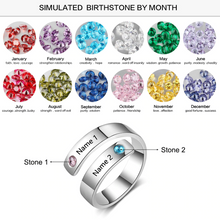 Load image into Gallery viewer, Personalized Mothers Ring with Birthstone