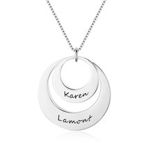 Load image into Gallery viewer, Double Ring Necklace with Engraving