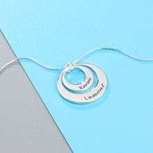 Load image into Gallery viewer, Double Ring Necklace with Engraving