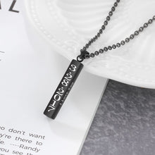 Load image into Gallery viewer, Personalized Vertical Bar Necklace with Engraving