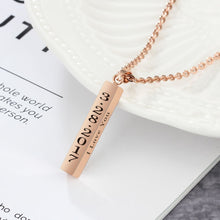 Load image into Gallery viewer, Personalized Vertical Bar Necklace with Engraving