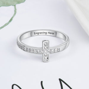 Personalized Cross Ring