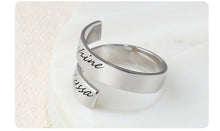 Load image into Gallery viewer, Adjustable Ring with Engraving