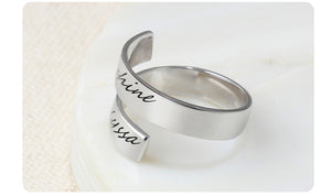 Adjustable Ring with Engraving