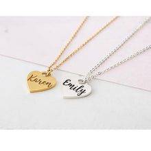 Load image into Gallery viewer, Heart Necklace with Engraving