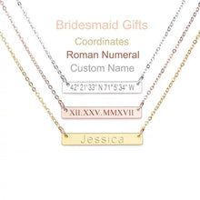 Load image into Gallery viewer, Personalized Bar Necklace