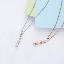 Load image into Gallery viewer, Personalized Vertical Bar Necklace with Engraving