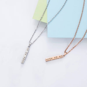 Personalized Vertical Bar Necklace with Engraving