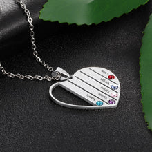 Load image into Gallery viewer, Personalized Heart Necklace with Birthstones