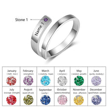 Load image into Gallery viewer, Personalized Mothers Ring with Birthstone