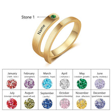 Load image into Gallery viewer, Personalized Mothers Ring with Birthstone