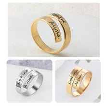 Load image into Gallery viewer, Adjustable Ring with Engraving