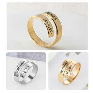 Adjustable Ring with Engraving