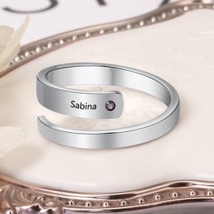 Personalized Mothers Ring with Birthstone