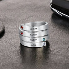 Load image into Gallery viewer, Personalized Mothers Ring with Birthstone