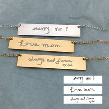 Load image into Gallery viewer, Custom Signature Bar Necklace