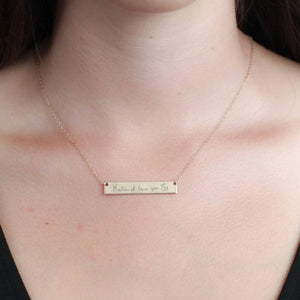 Custom Signature Bar Necklace