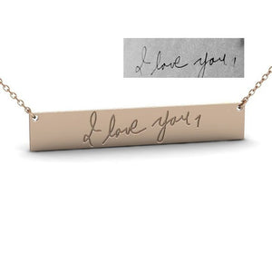 Custom Signature Bar Necklace